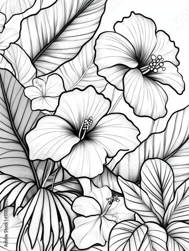 A drawing of a flower with a stem and leaves