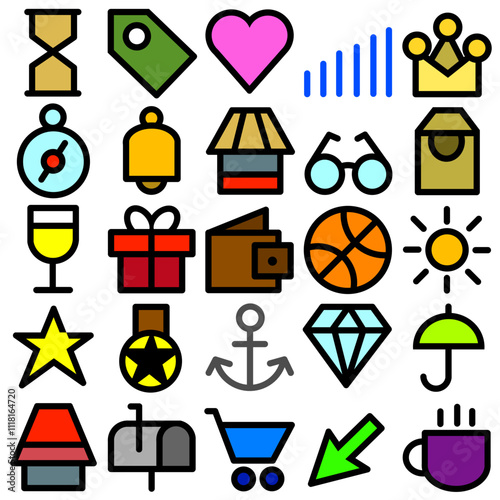 25 set icons for web and application