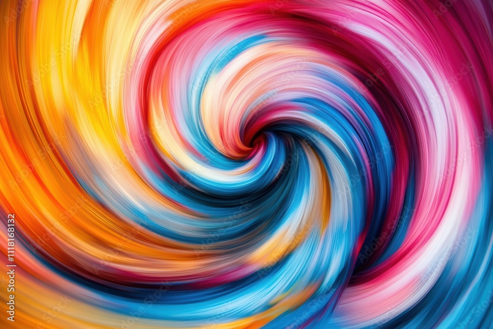 A vibrant image with swirling colors like red, blue, yellow and pink A vibrant image with swirling colors like red, blue, yellow and pink