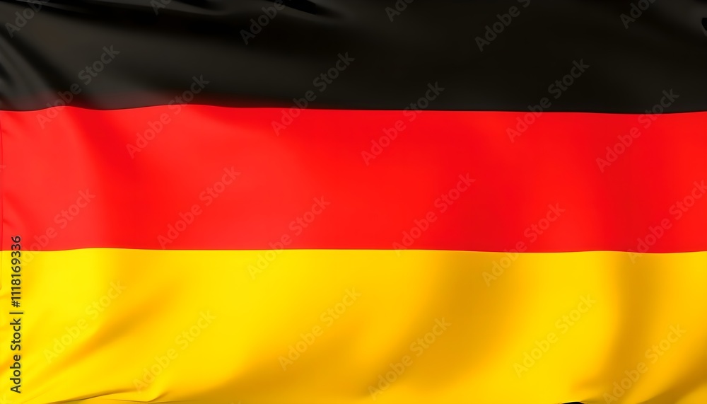 Vibrant Germany Flag with Black, Red, Yellow Stripes Representing Pride Vibrant Germany Flag with Black, Red, Yellow Stripes Representing Pride