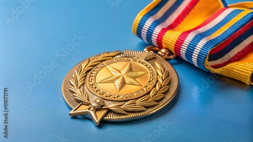 honorary achievement medal in studio background and high detailing