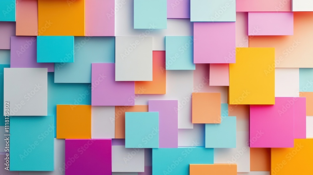 Colorful Arrangement of Sticky Notes on a Wall Colorful Arrangement of Sticky Notes on a Wall