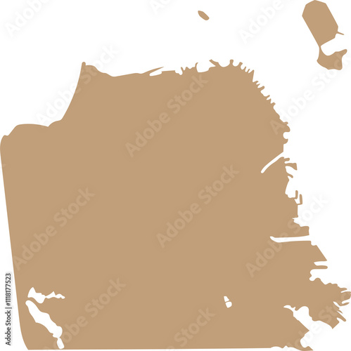 Canvas Print city of america silhouette san francisco