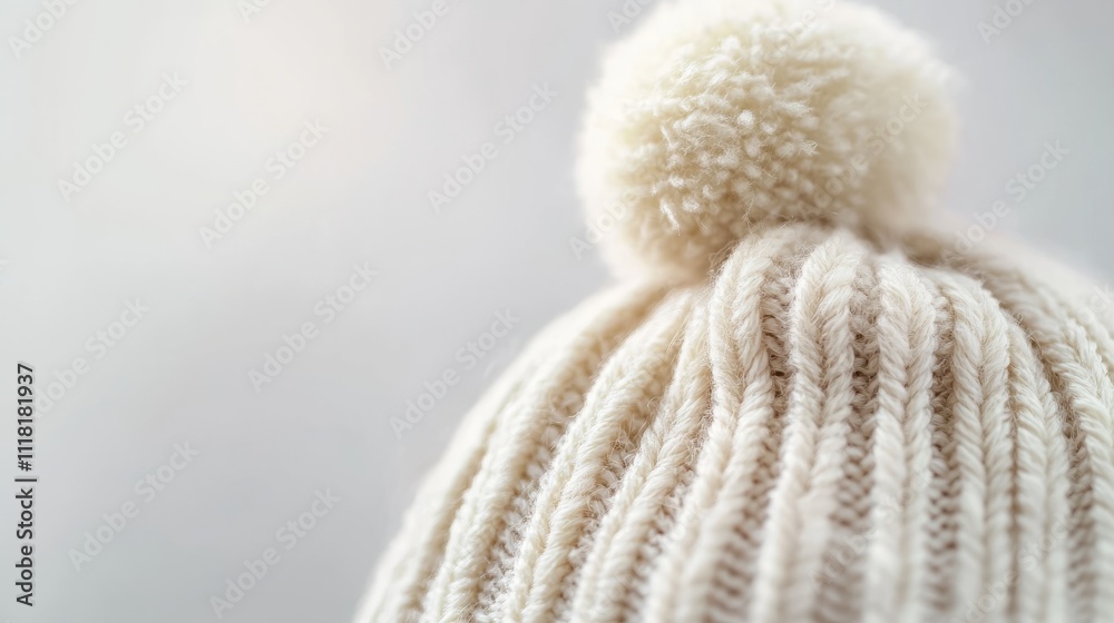 A close-up product photo of a winter hat is shown on a clean white background A close-up product photo of a winter hat is shown on a clean white background