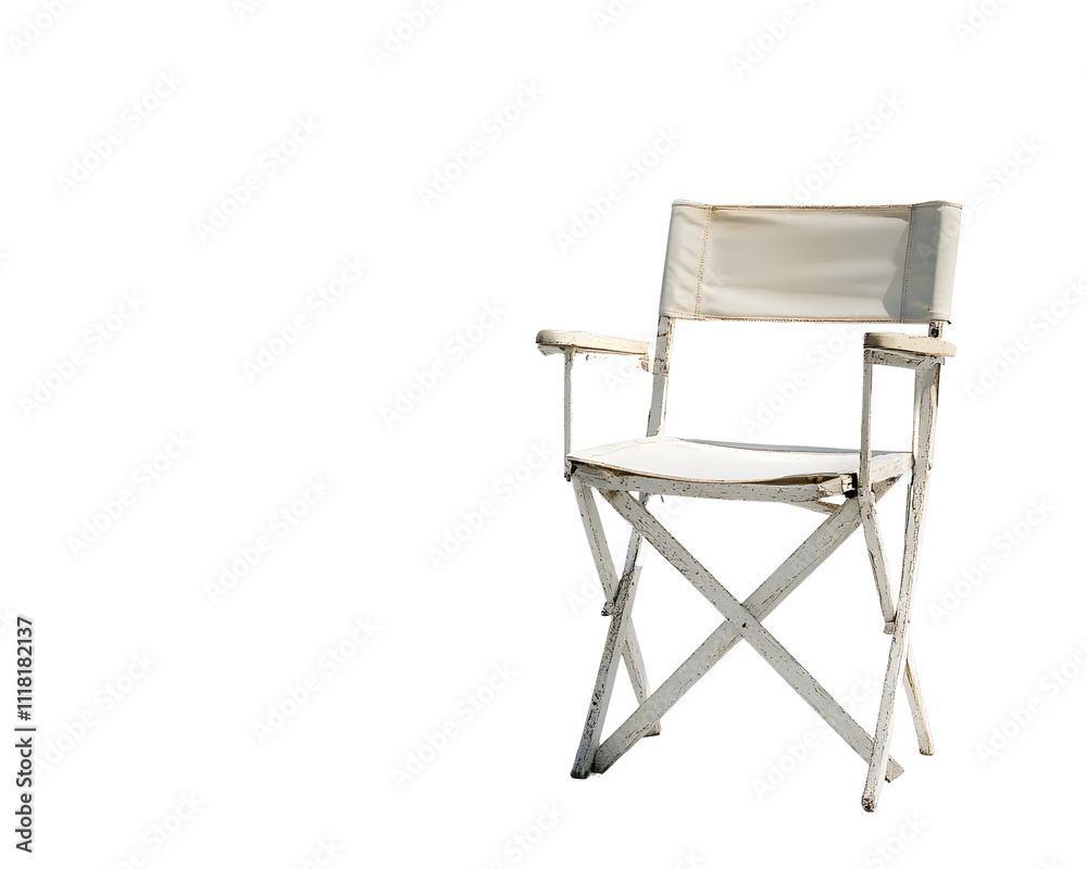 Weathered White Folding Director's Chair Weathered White Folding Director's Chair