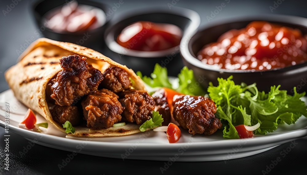 Delicious Meatballs in a Wrap