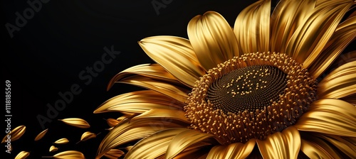 Stylized sunflower outline radiating petals perfect for energyfocused designs or messages about life and optimism photo