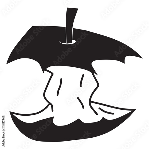 apple icon vector. leftover apple icon