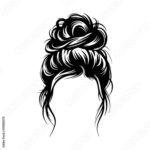 Hair messy bun