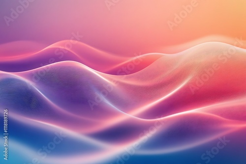 Abstract Colorful Waves Digital Art Design