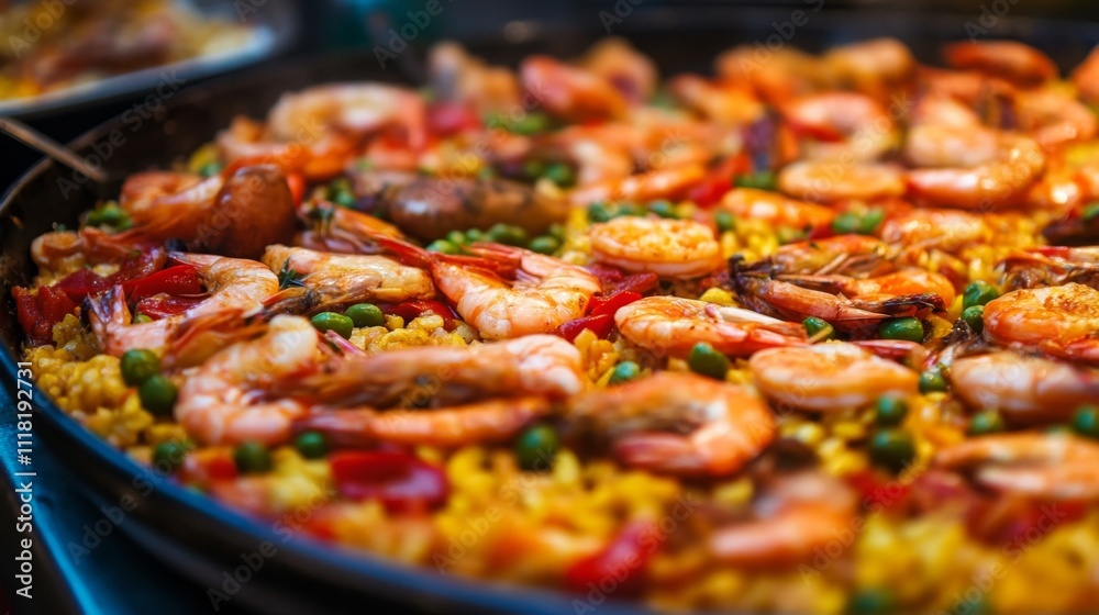 Vibrant Paella with Fresh Seafood Vibrant Paella with Fresh Seafood