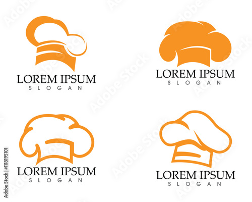 Chef hat Logo Template vector illustration app