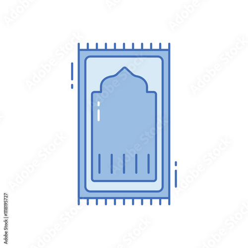 Prayer mat vector icon