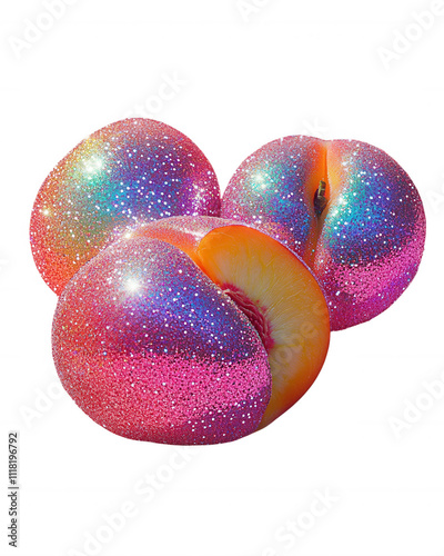 Multicolored Glass Ball Cluster with Swirled Marble Effect on Dark Background