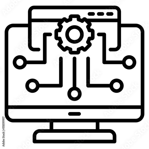 digital platforms single icon