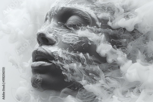 Intricate carved smoke texture 32k UHD insane detail