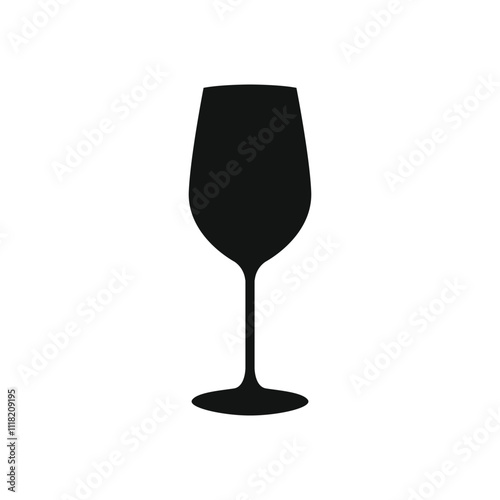 Wine glass silhouette vector illustration