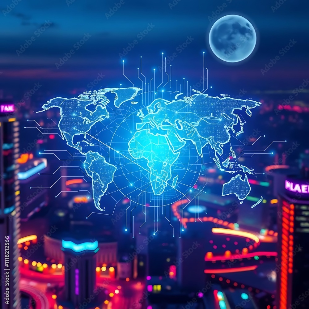 Fototapeta premium world of technologies background