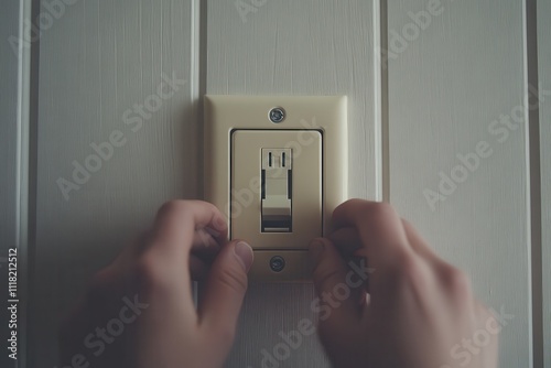 Installation of Electrical Outlet in Clean Indoor Setting photo