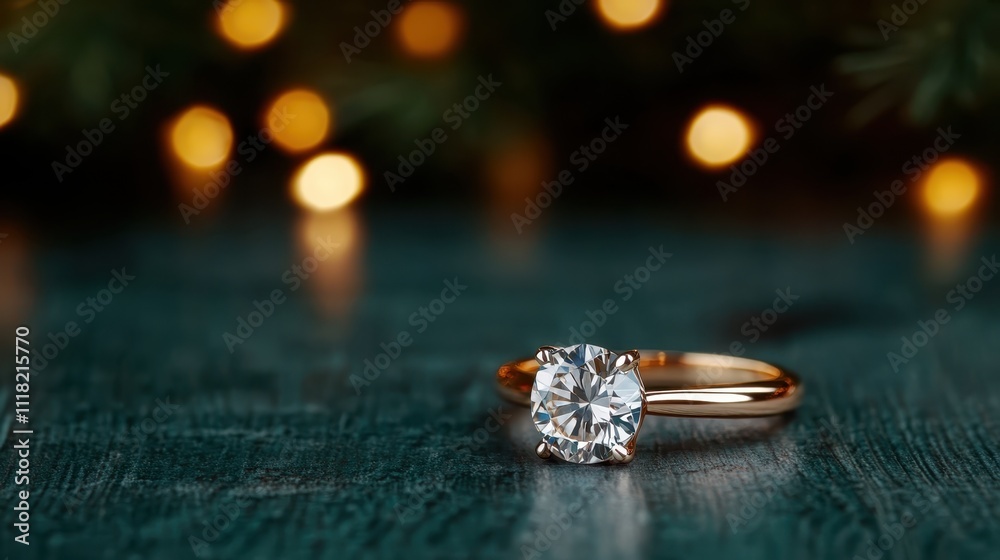 An exquisite solitaire diamond ring set in yellow gold, bathed in warm lighting against a dark textured surface, perfect for expressing timeless elegance. An exquisite solitaire diamond ring set in yellow gold, bathed in warm lighting against a dark textured surface, perfect for expressing timeless elegance.