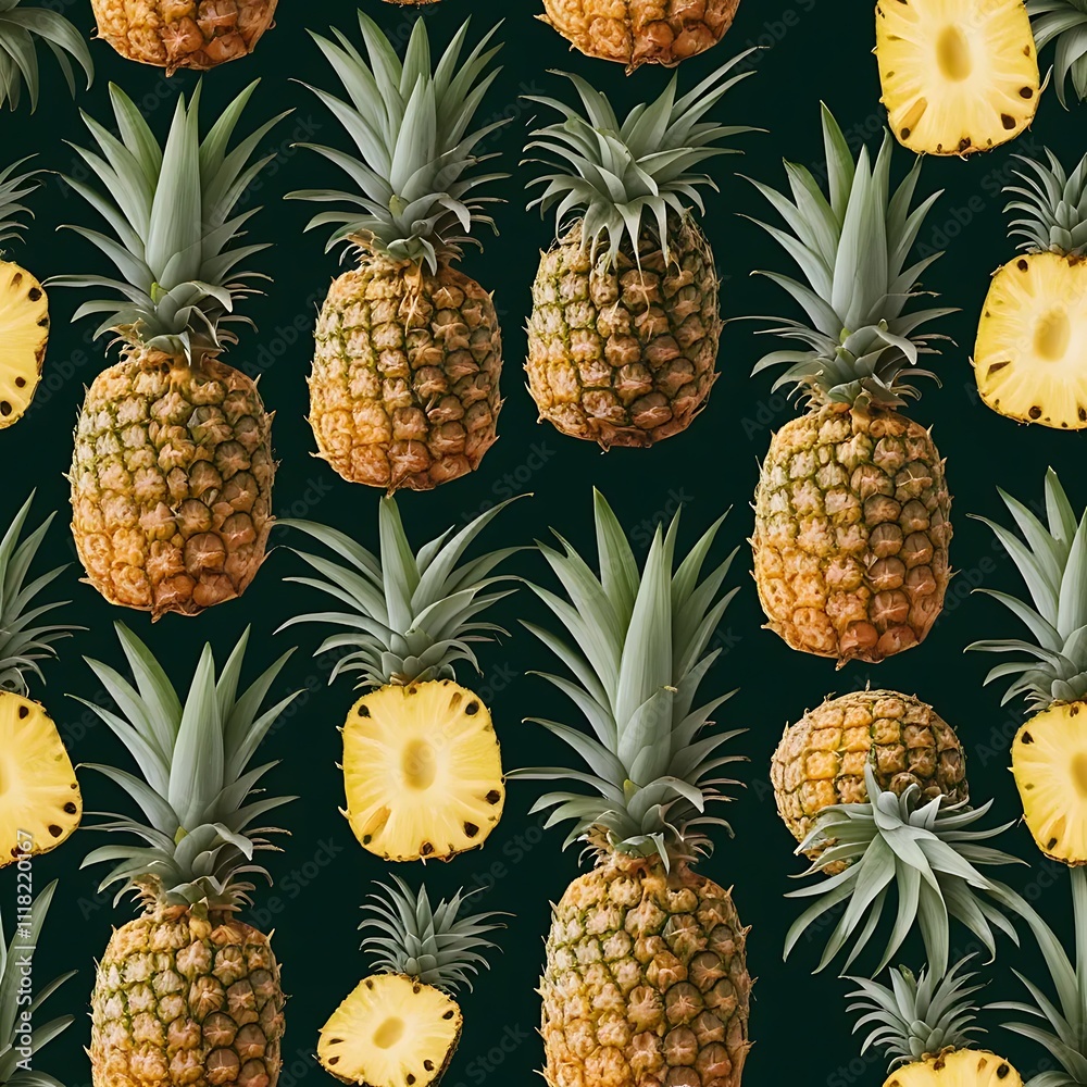 pattern with pineapple pattern with pineapple