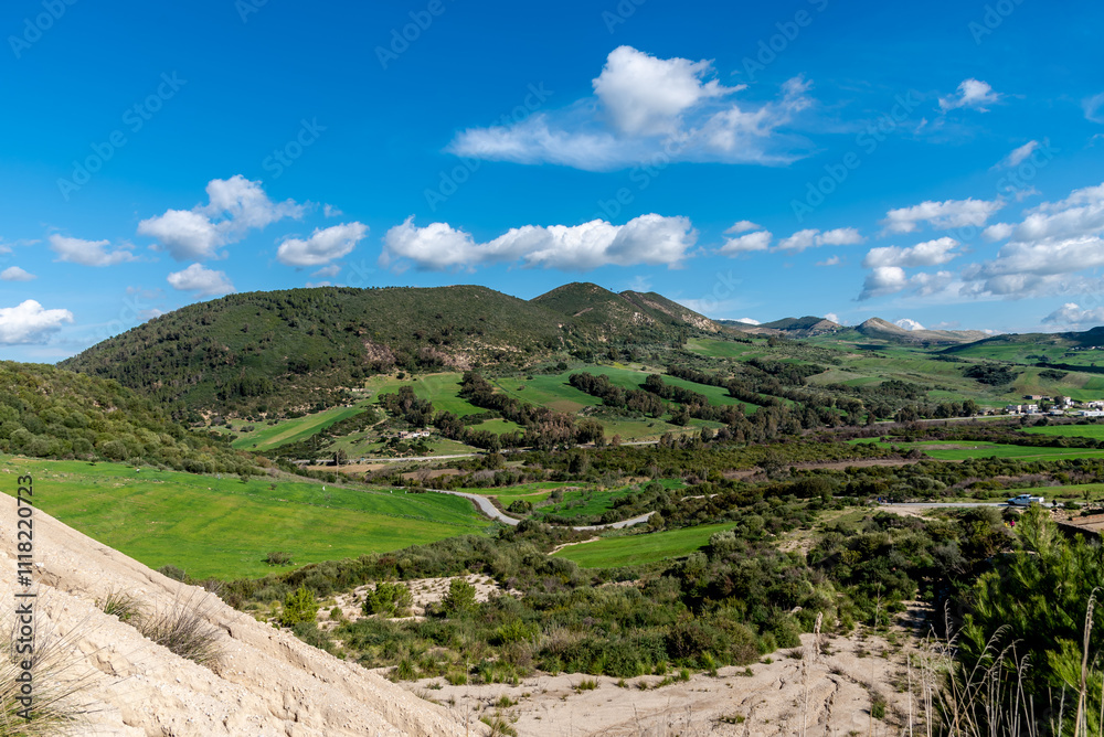 Naklejka premium Beautiful landscape view from the north of Tunisia