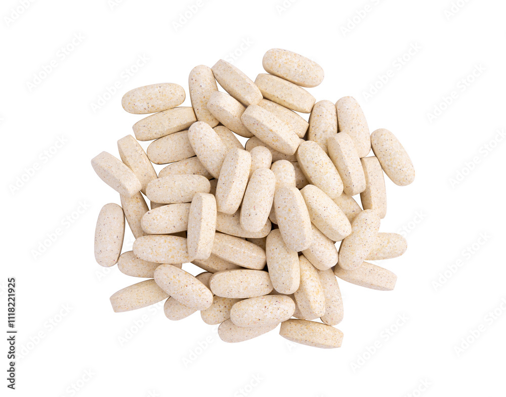 heap of pills isolated on white heap of pills isolated on white