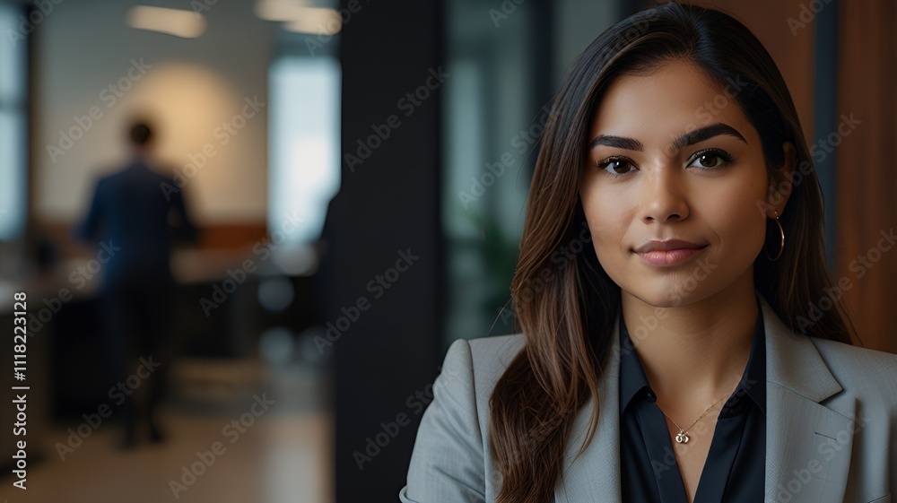 Obraz premium young brunette latin american woman dressed for job interview