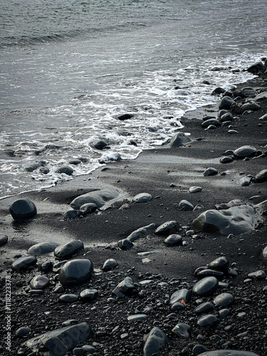 Black sand beach in Lanzarote