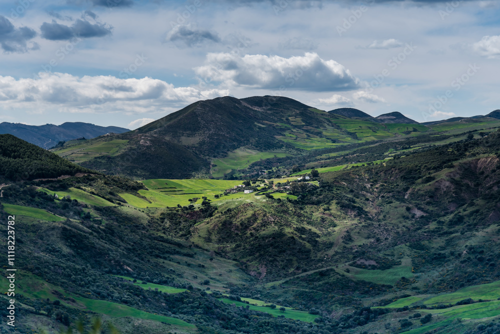 Beautiful landscape view from the north of Tunisia