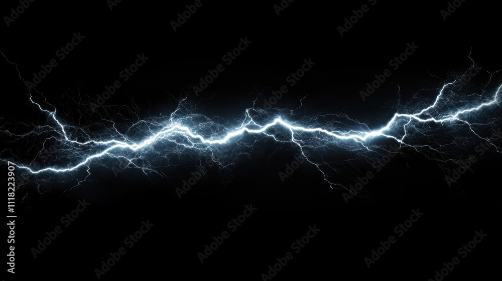 Bright white lightning bolt against a deep black background, showcasing nature's power and energy with vivid, electric intensity in the darkness. Bright white lightning bolt against a deep black background, showcasing nature's power and energy with vivid, electric intensity in the darkness.