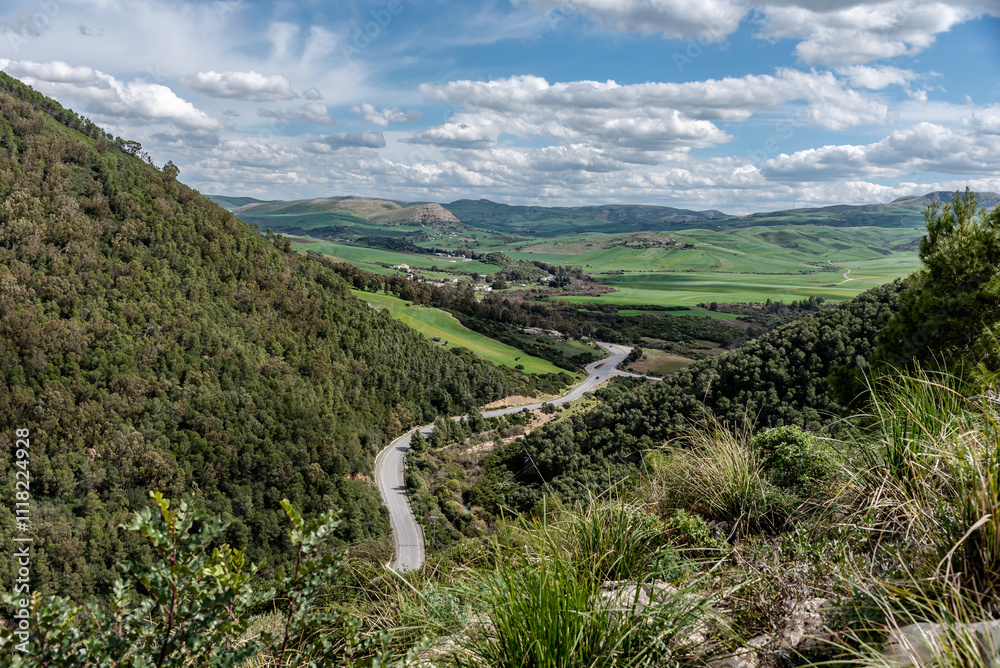 Naklejka premium Beautiful landscape view from the north of Tunisia