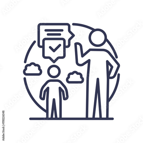 Illustration of a mentor guiding a child, symbolizing role models and positive influence.