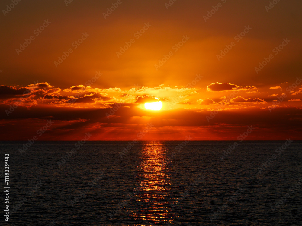 Fototapeta premium Corse - Bonifacio - Coucher de soleil