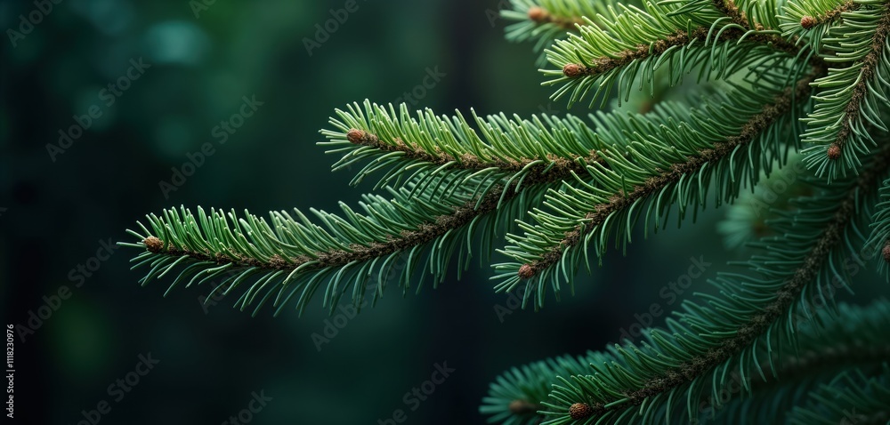 Closeup view of dark green evergreen tree branches. Detailed texture of needles. Nature background. Macro shot of foliage. Forest setting. Ideal for eco themes. Great for nature wallpaper. Vibrant Closeup view of dark green evergreen tree branches. Detailed texture of needles. Nature background. Macro shot of foliage. Forest setting. Ideal for eco themes. Great for nature wallpaper. Vibrant