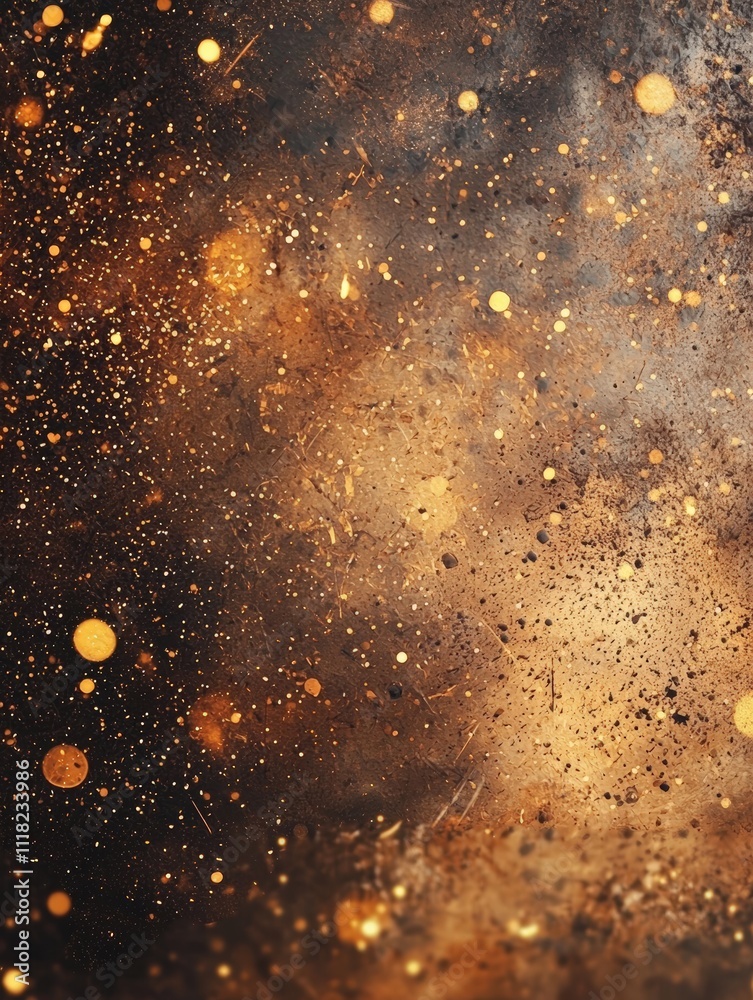 Abstract golden glittering cosmic texture Abstract golden glittering cosmic texture