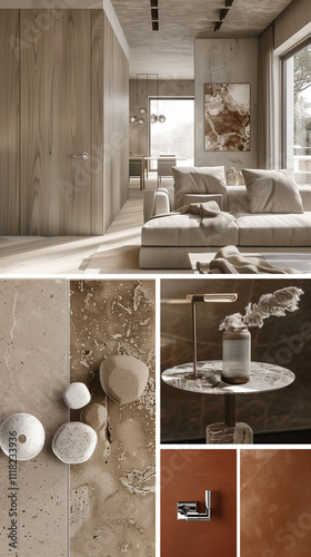 mood board interior milano style