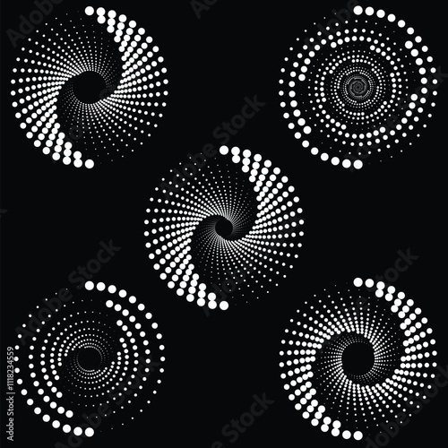 Modern abstract background, Halftone dots in circle form