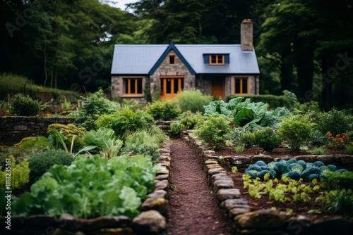 Effective permaculture strategies for cultivating a thriving garden with abundant raised beds photo