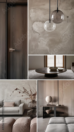 mood board interior milano style