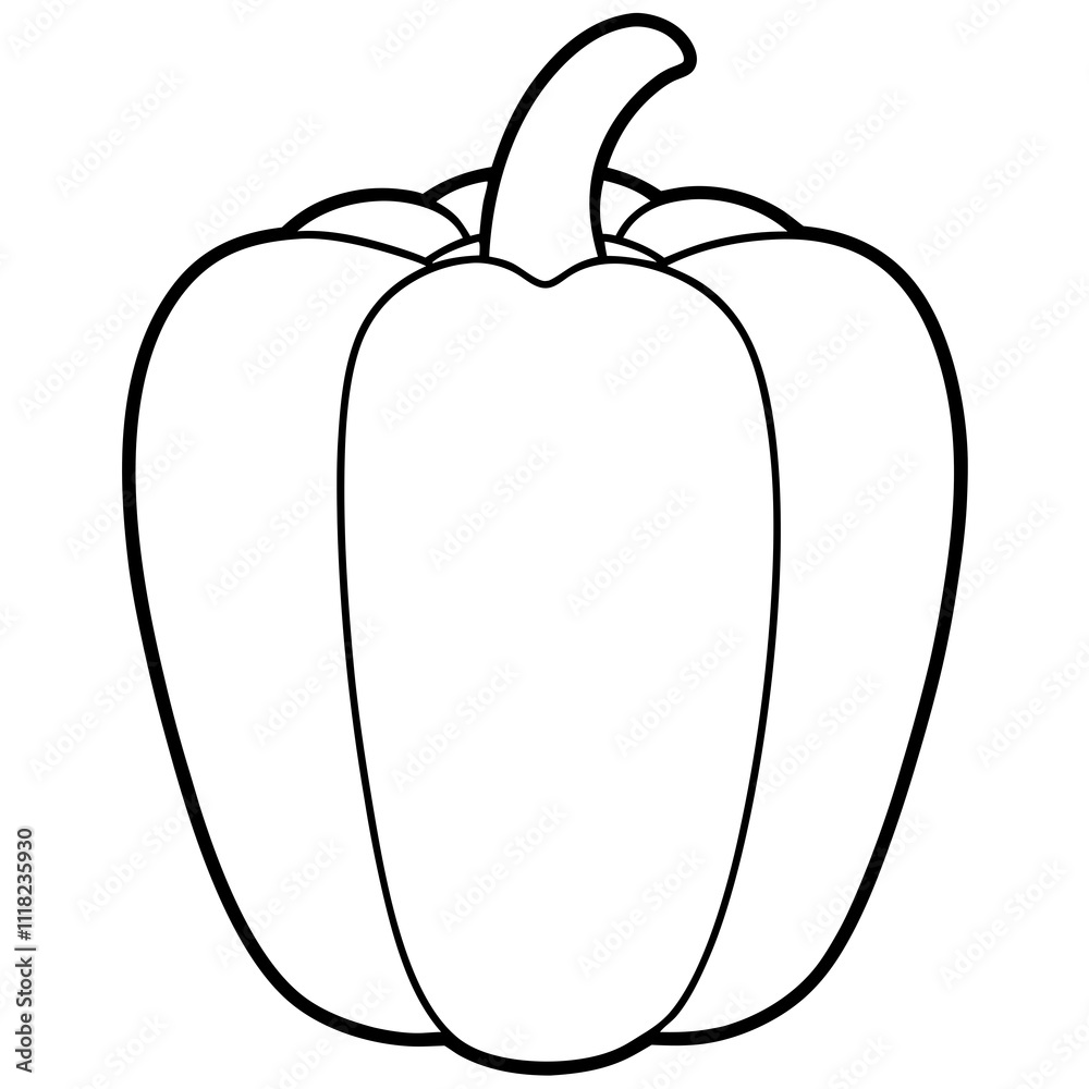 A simple Bell Pepper vector A simple Bell Pepper vector