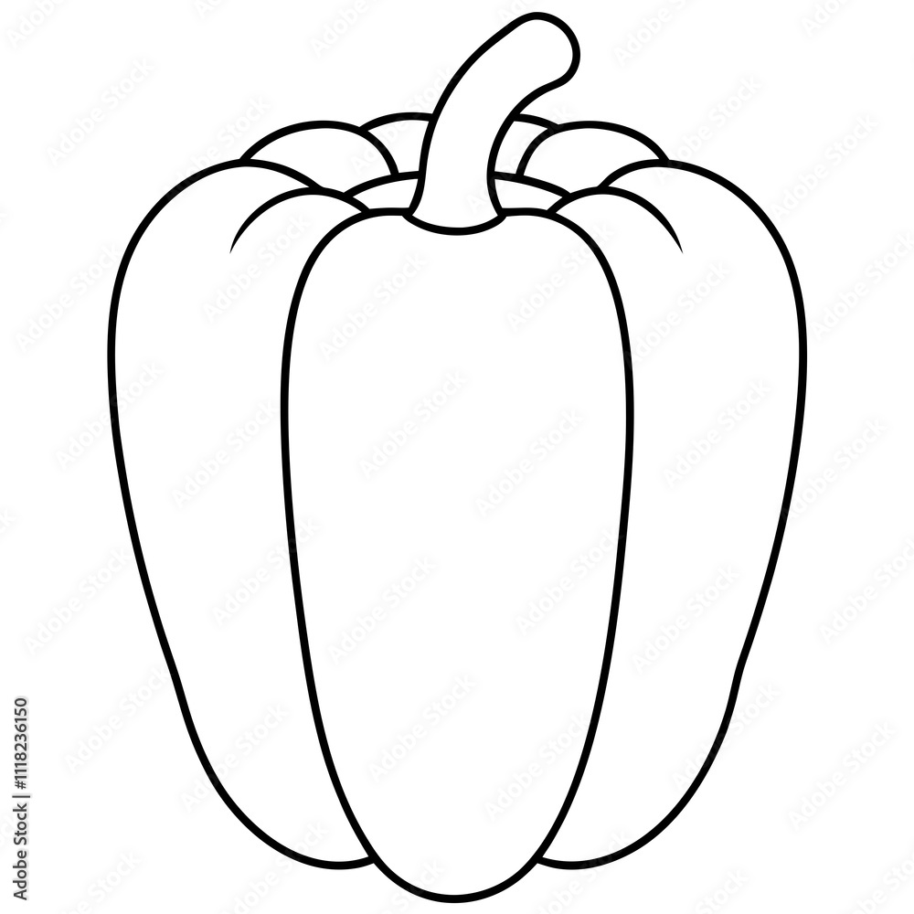 A simple Bell Pepper vector A simple Bell Pepper vector