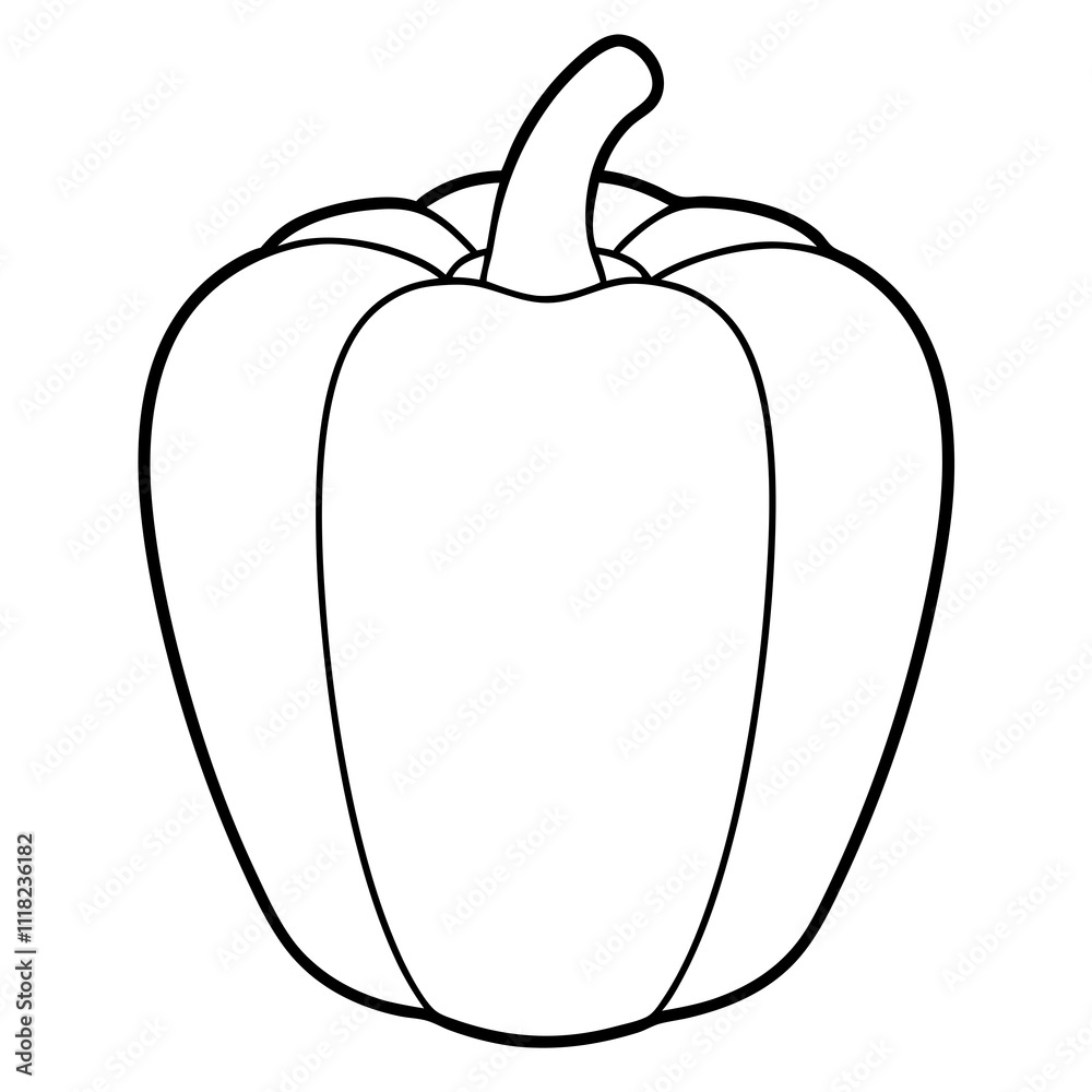 A simple Bell Pepper vector A simple Bell Pepper vector