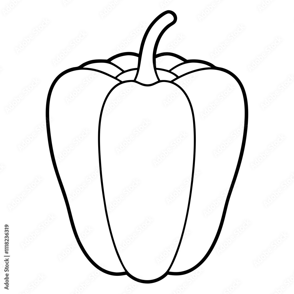 A simple Bell Pepper vector A simple Bell Pepper vector