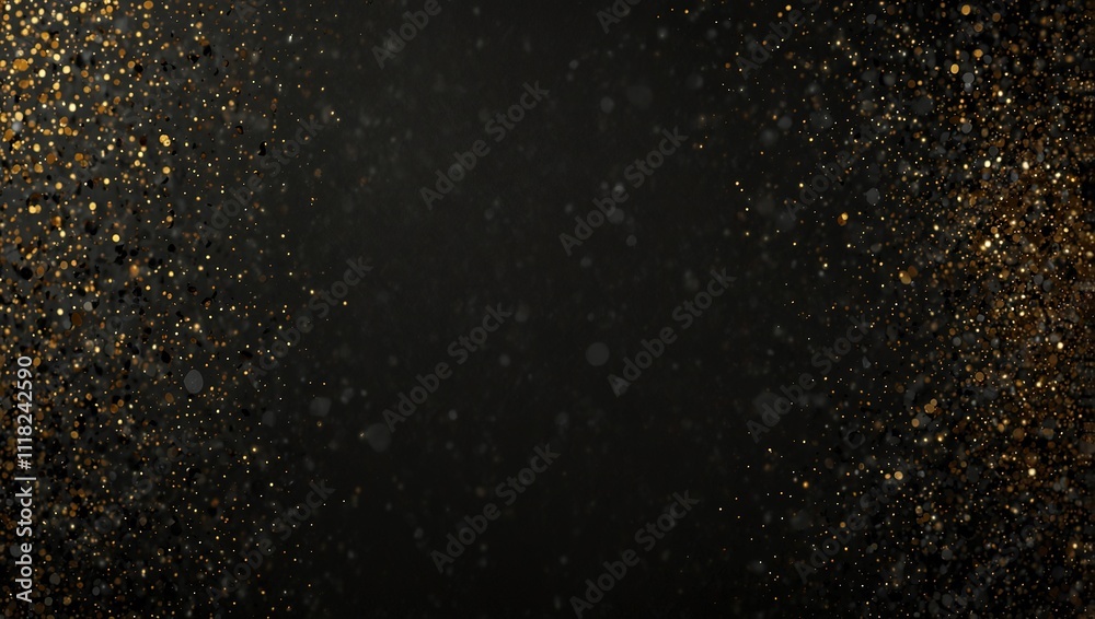Obraz premium black gold glitter background