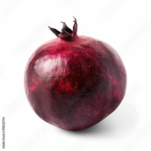 Medium shot of pomegranate, isolated on a white background