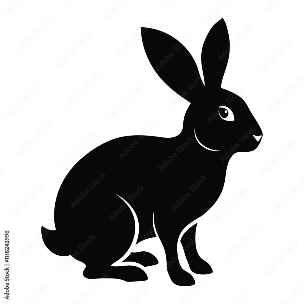 silhouette of a rabbit silhouette of a rabbit