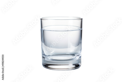 Wallpaper Mural Classic tumbler glass filled with refreshing water, featuring a simple design and smooth edges, highlighting the clarity of the liquid and the light passing through. Torontodigital.ca