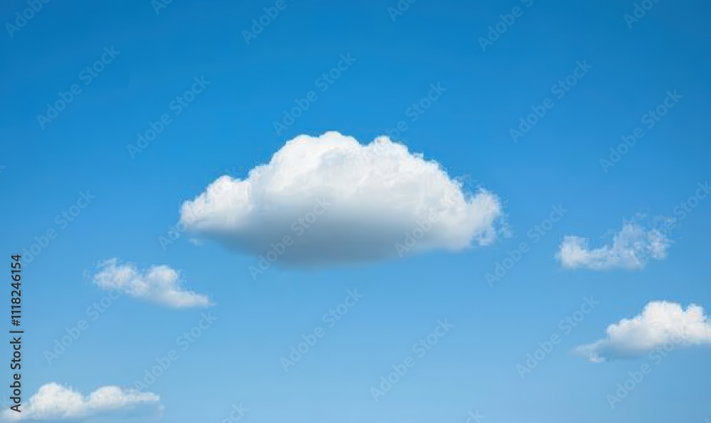 Scattered clouds in a bright blue sky Scattered clouds in a bright blue sky