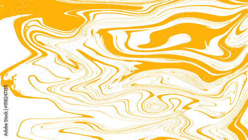 Yellow Marble ink texture acrylic painted waves texture background.  An intensive colorful mix of acrylic vibrant colors.